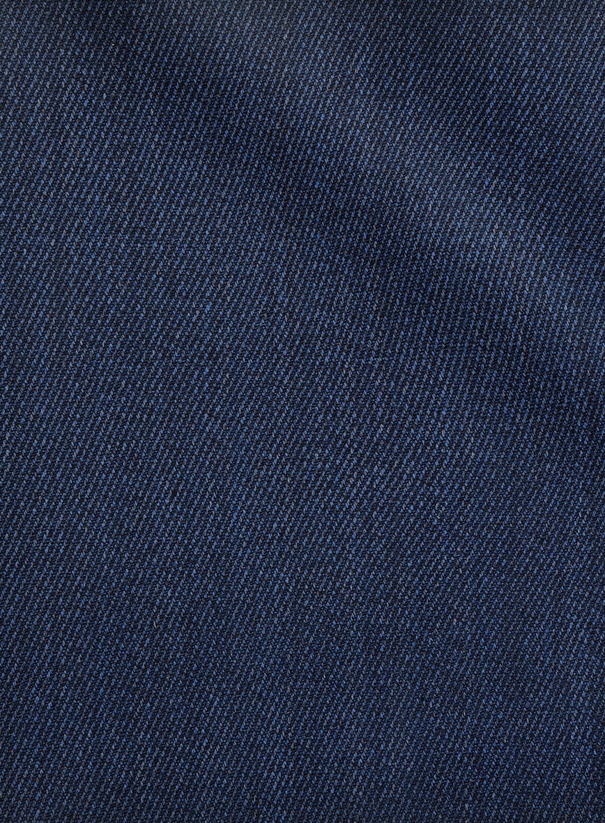 Napolean English Twill Denim Blue Wool Suit - Image 7