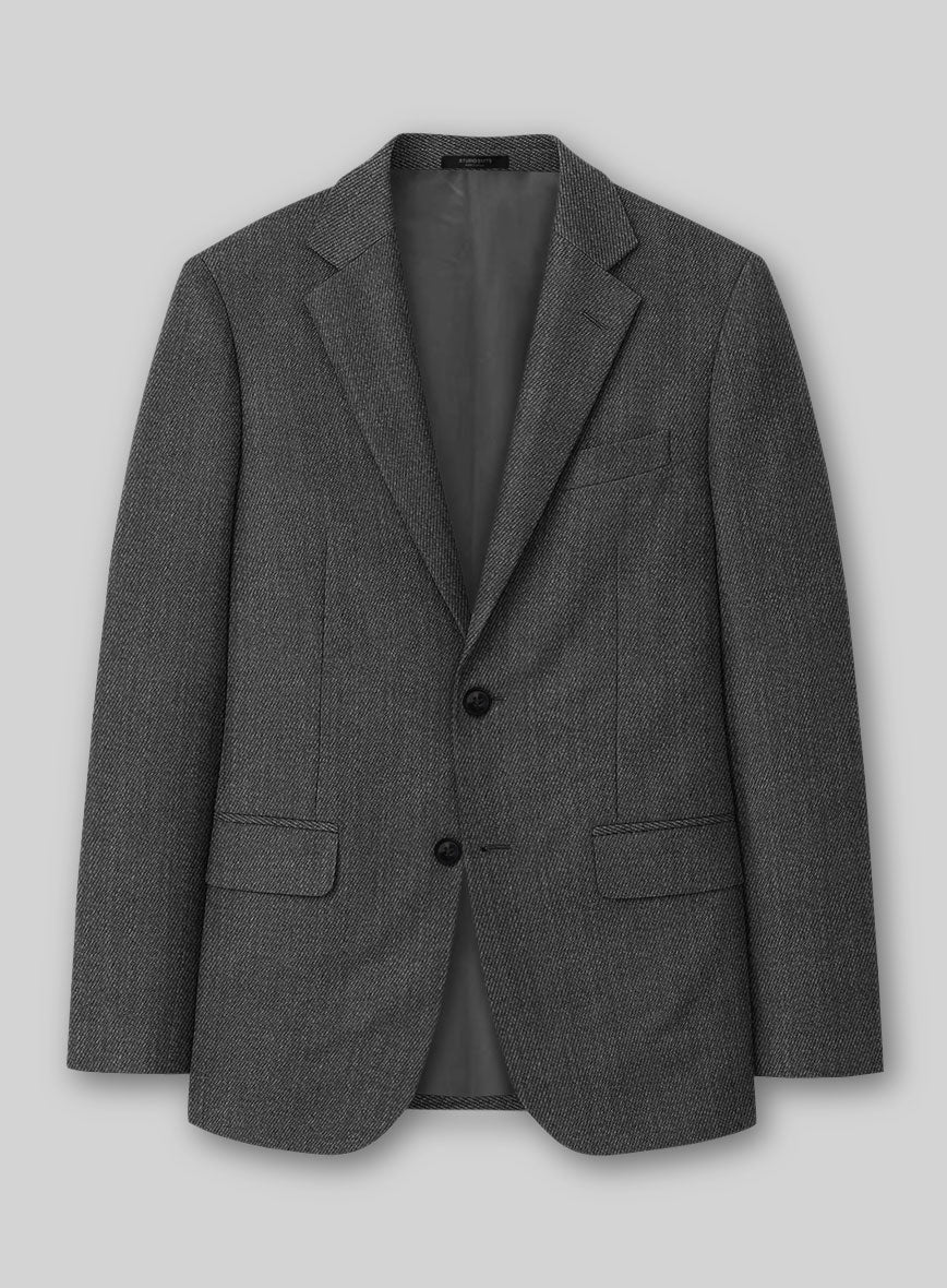 Napolean English Twill Gray Wool Jacket
