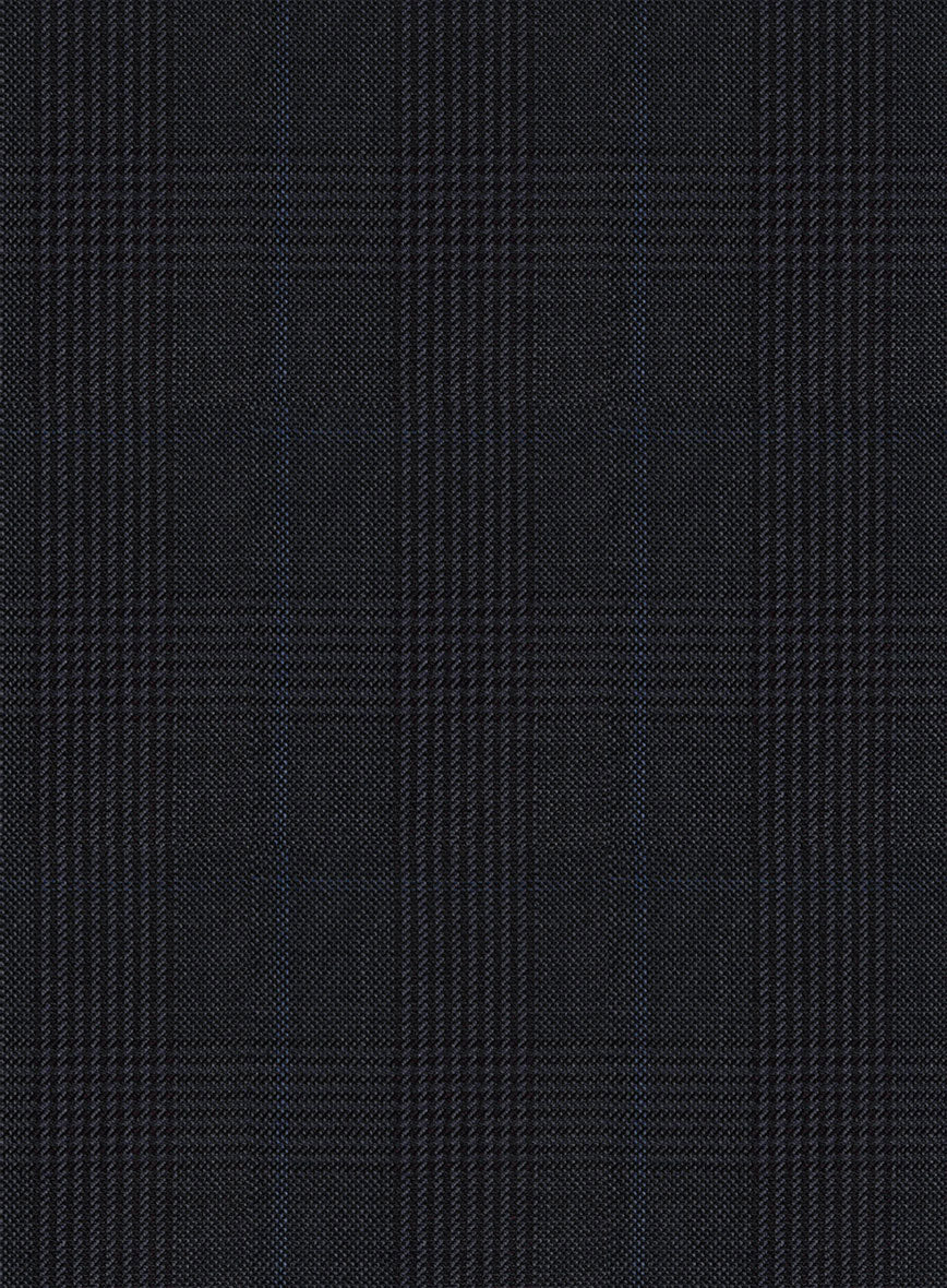 Napolean Esso Tartan Blue Wool Pants - Image 3