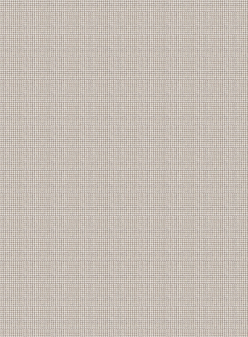 Napolean Fioran Microcheck Beige Wool Jacket - Image 3