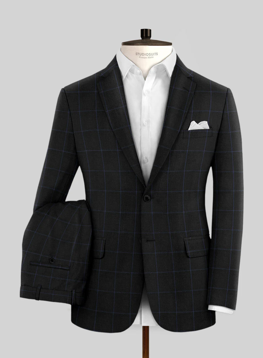 Napolean Fissa Black Wool Suit - Image 2