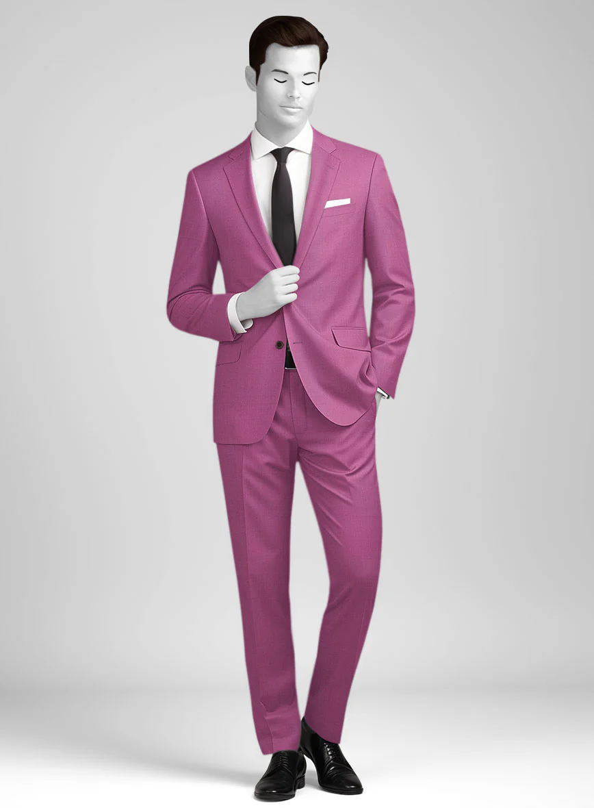 Napolean Fuchsia Pink Wool Suit