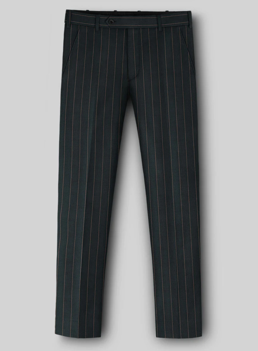 Napolean Gavino Stripe Green Wool Suit - Image 6