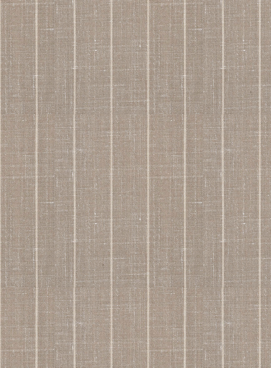 Napolean Genova Stripe Dark Beige Wool Pants - Image 3