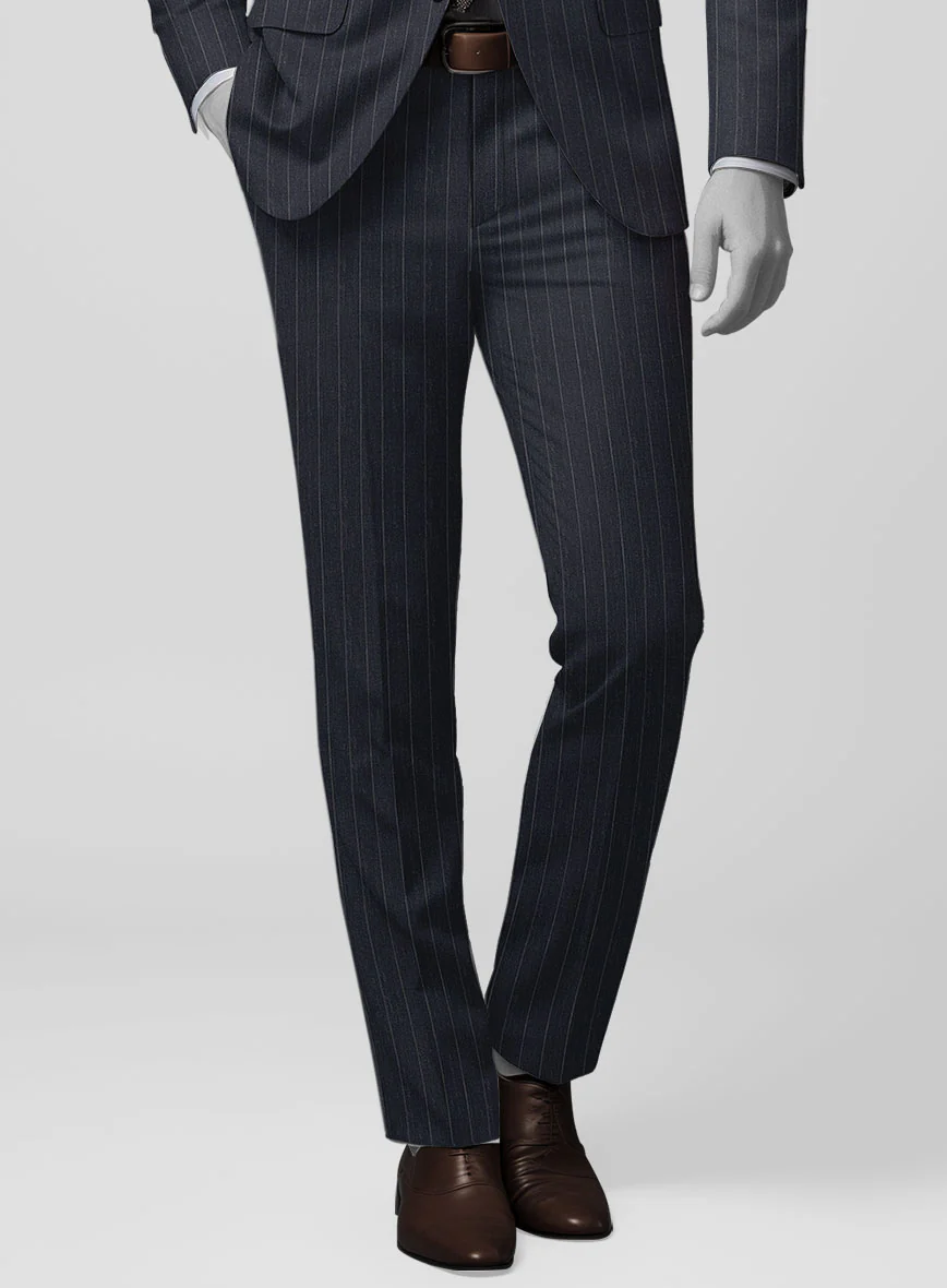 Napolean Genova Stripe Dark Blue Wool Suit - Image 5