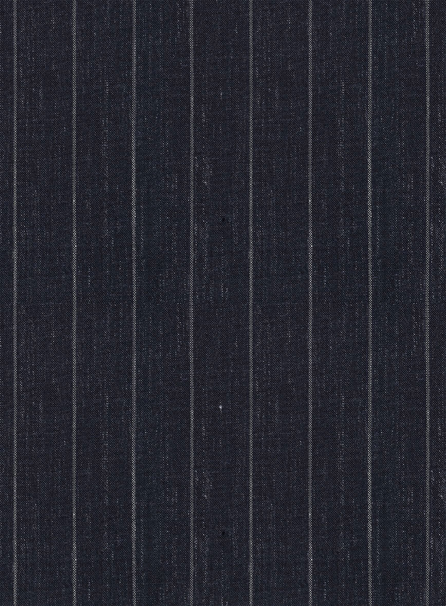 Napolean Genova Stripe Dark Blue Wool Pants - Image 3