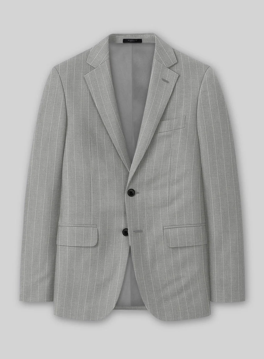 Napolean Genova Stripe Gray Wool Suit - Image 2