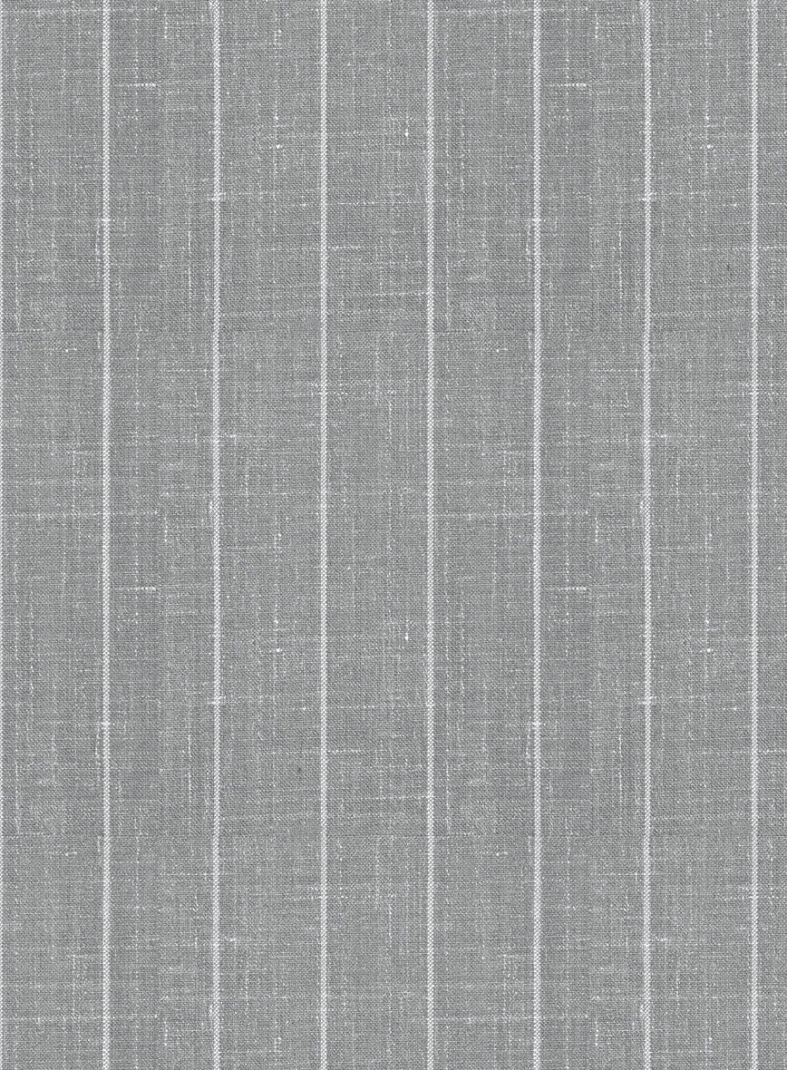 Napolean Genova Stripe Gray Wool Suit - Image 6