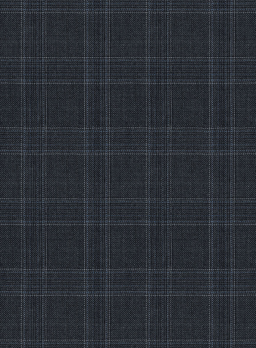 Napolean Gisde Glen Blue Wool Suit - Image 7