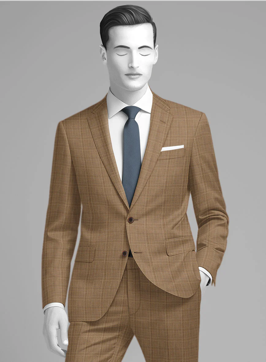 Napolean Gisde Glen Brown Wool Suit - Image 3