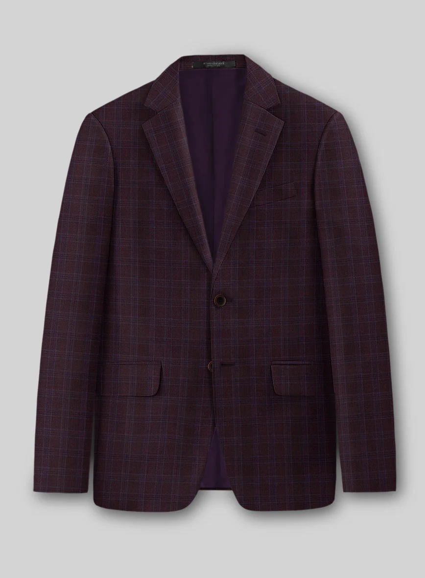 Napolean Gisde Glen Purple Wool Jacket