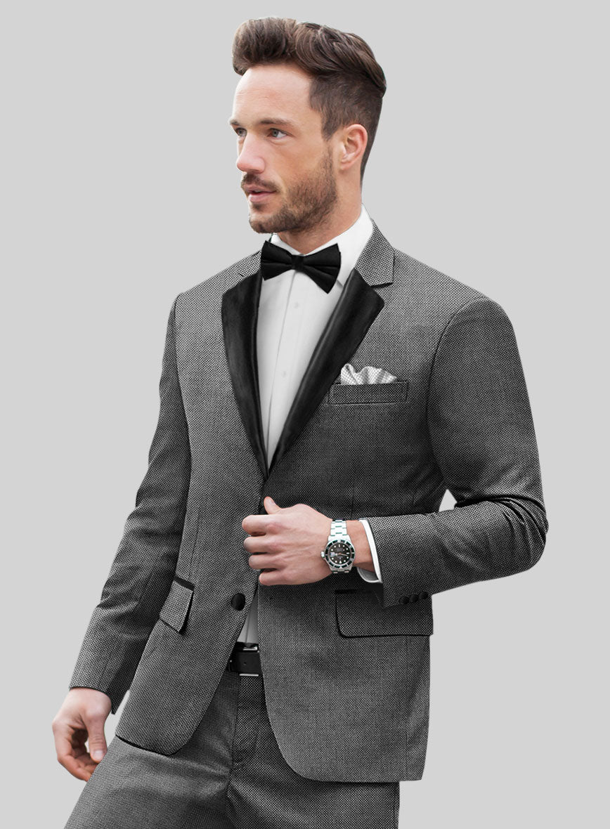 Napolean Gray Birdseye Wool Tuxedo Jacket - Image 2