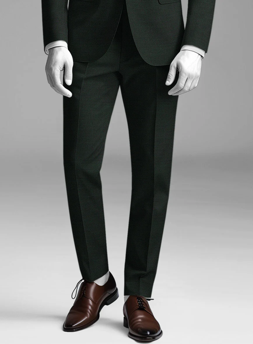 Napolean Green Birdseye Wool Suit - Image 6