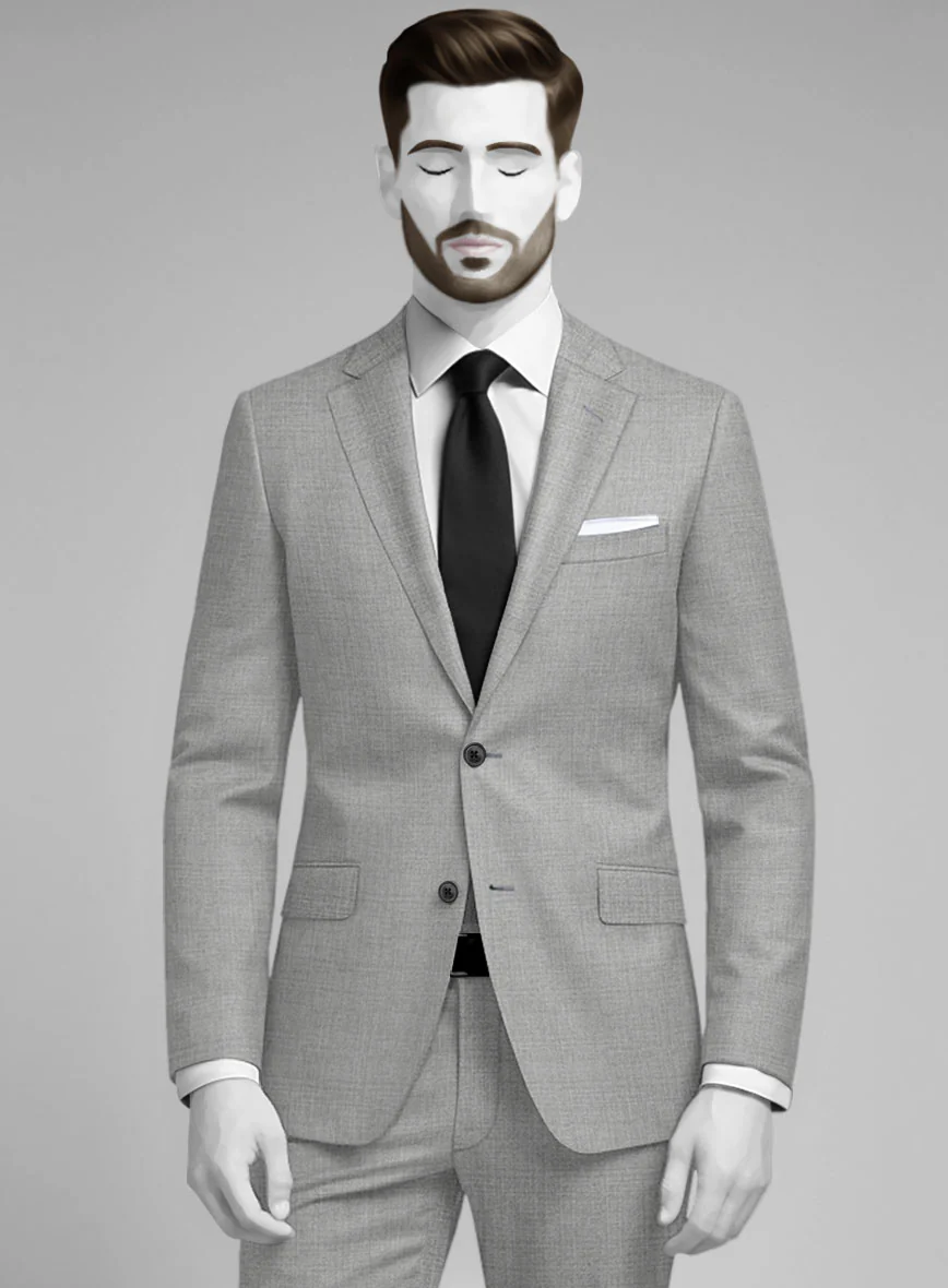 Napolean Ice Gray Wool Suit - Image 4