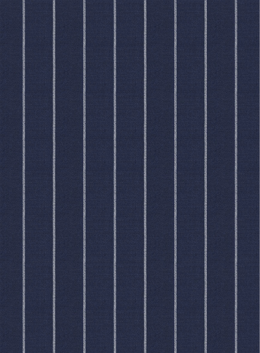 Napolean Ikel Stripe Space Blue Wool Pants - Image 3