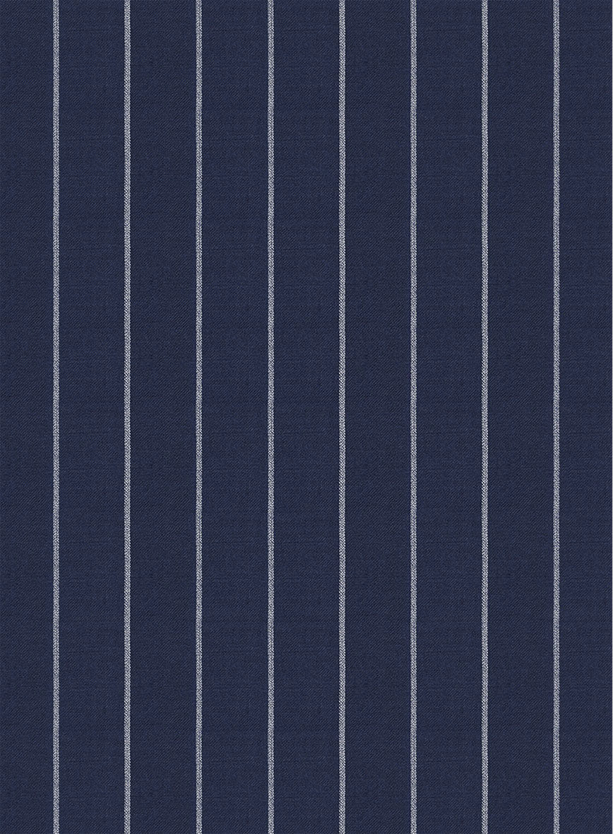 Napolean Ikel Stripe Space Blue Wool Suit - Image 3