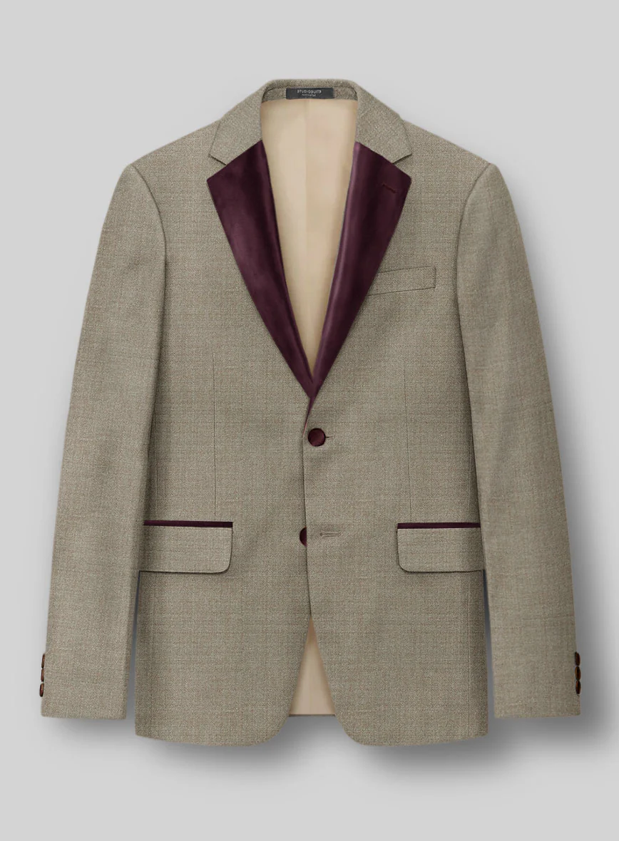 Napolean Infantry Khaki Wool Tuxedo Suit - Image 3