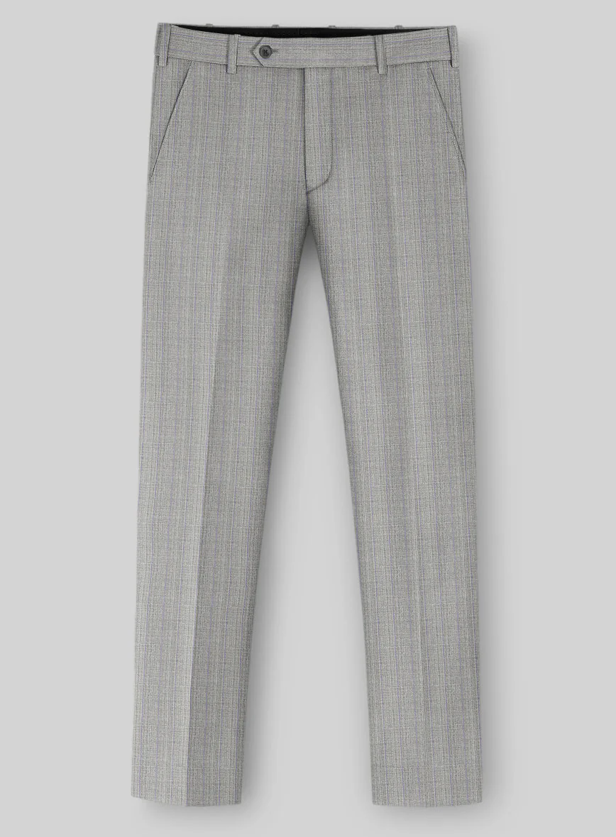 Napolean Inigo Stripe Ice Gray Wool Pants