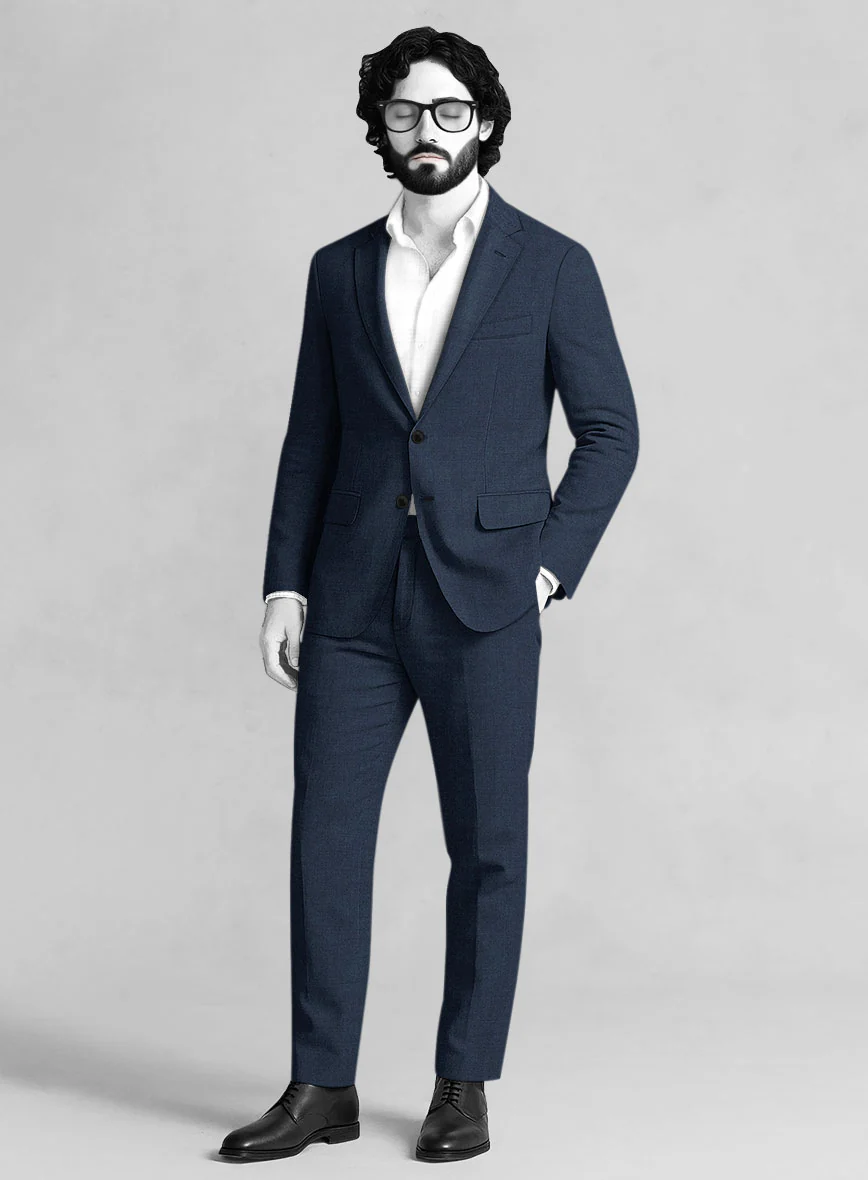 Napolean Ink Blue Wool Suit