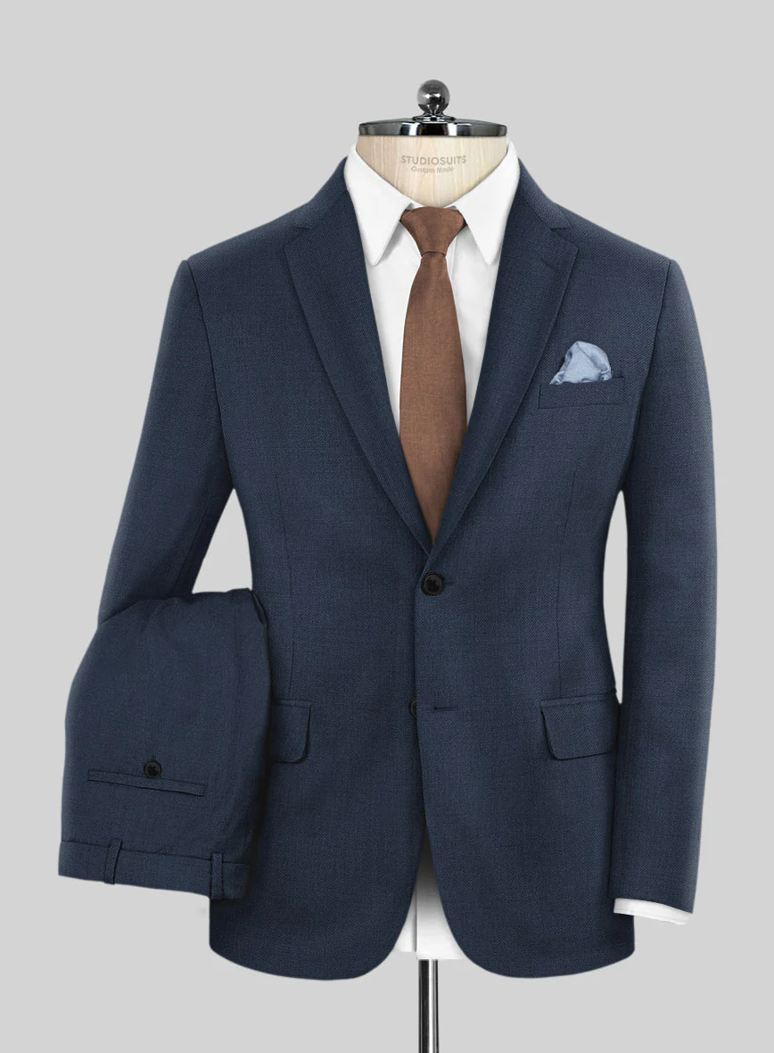 Napolean Ink Blue Wool Suit - Image 2