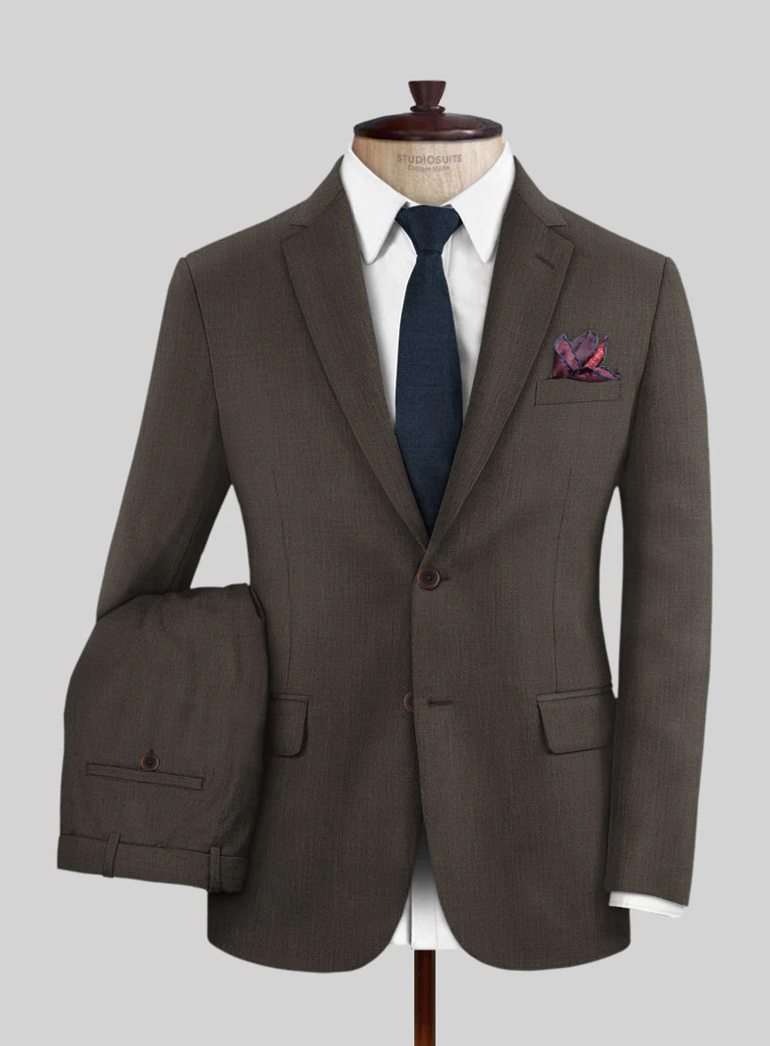 Napolean Intense Brown Wool Suit - Image 2