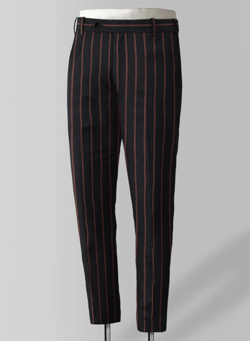 Napolean Ipai Stripe Black Wool Pants - Image 2