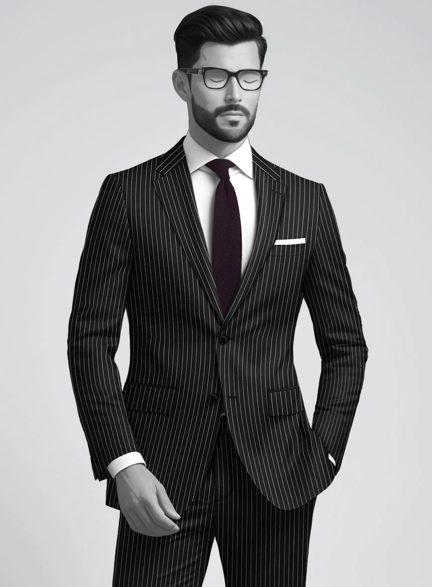 Napolean Isaura Stripe Black Wool Jacket - Image 2