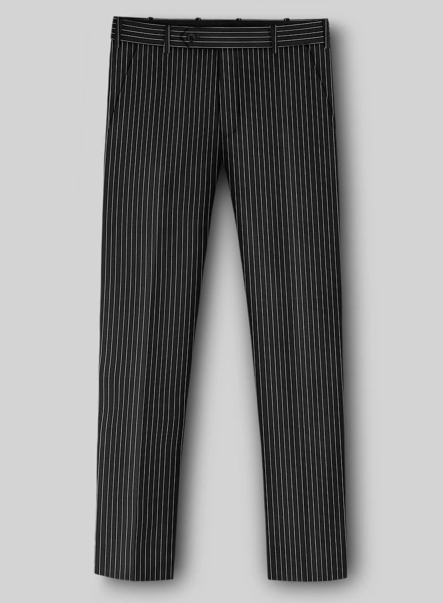 Napolean Isaura Stripe Black Wool Pants