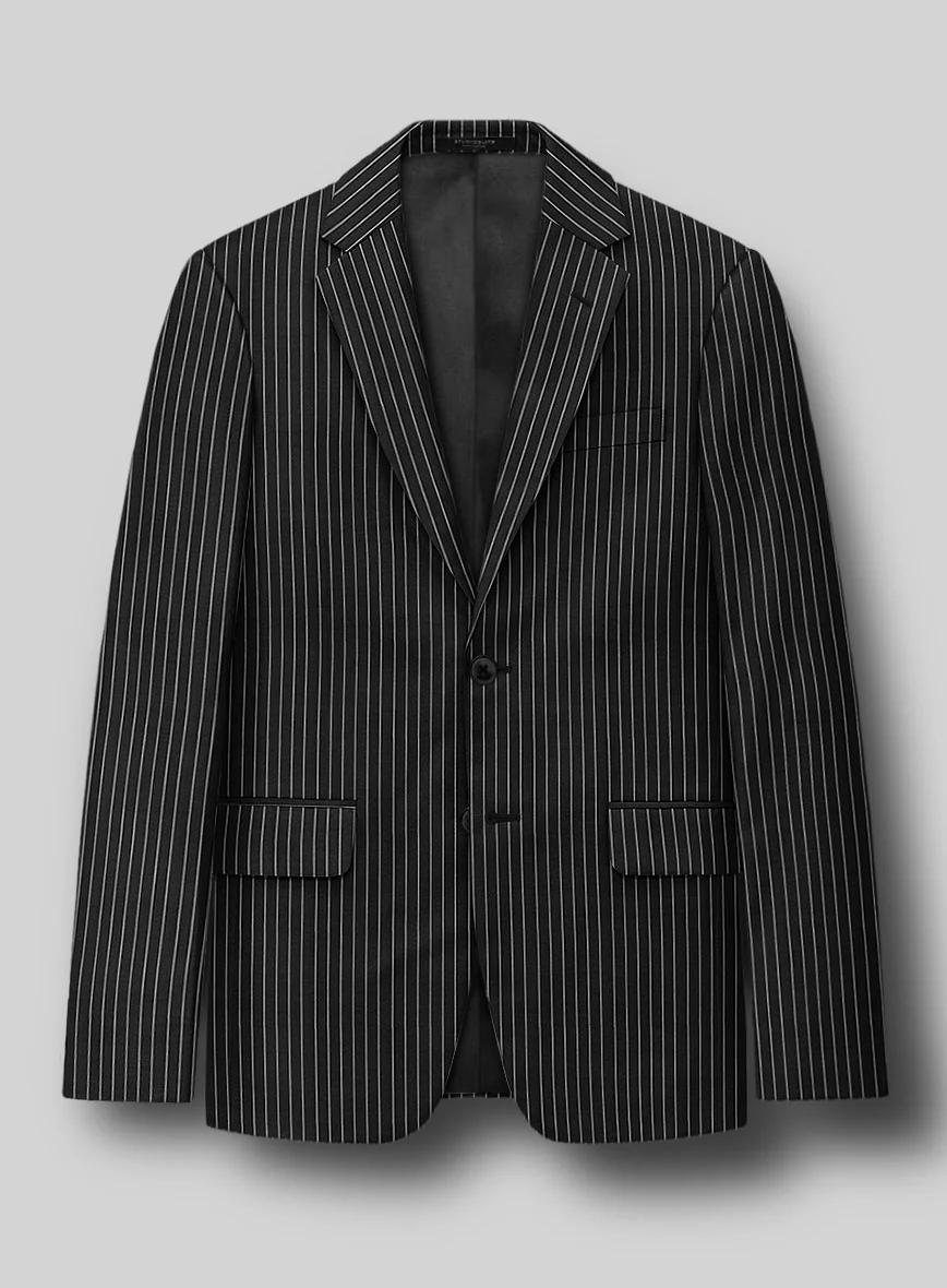 Napolean Isaura Stripe Black Wool Suit - Image 4