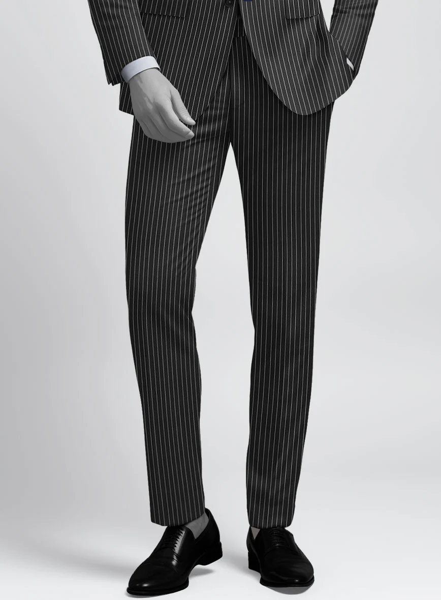 Napolean Isaura Stripe Black Wool Suit - Image 5