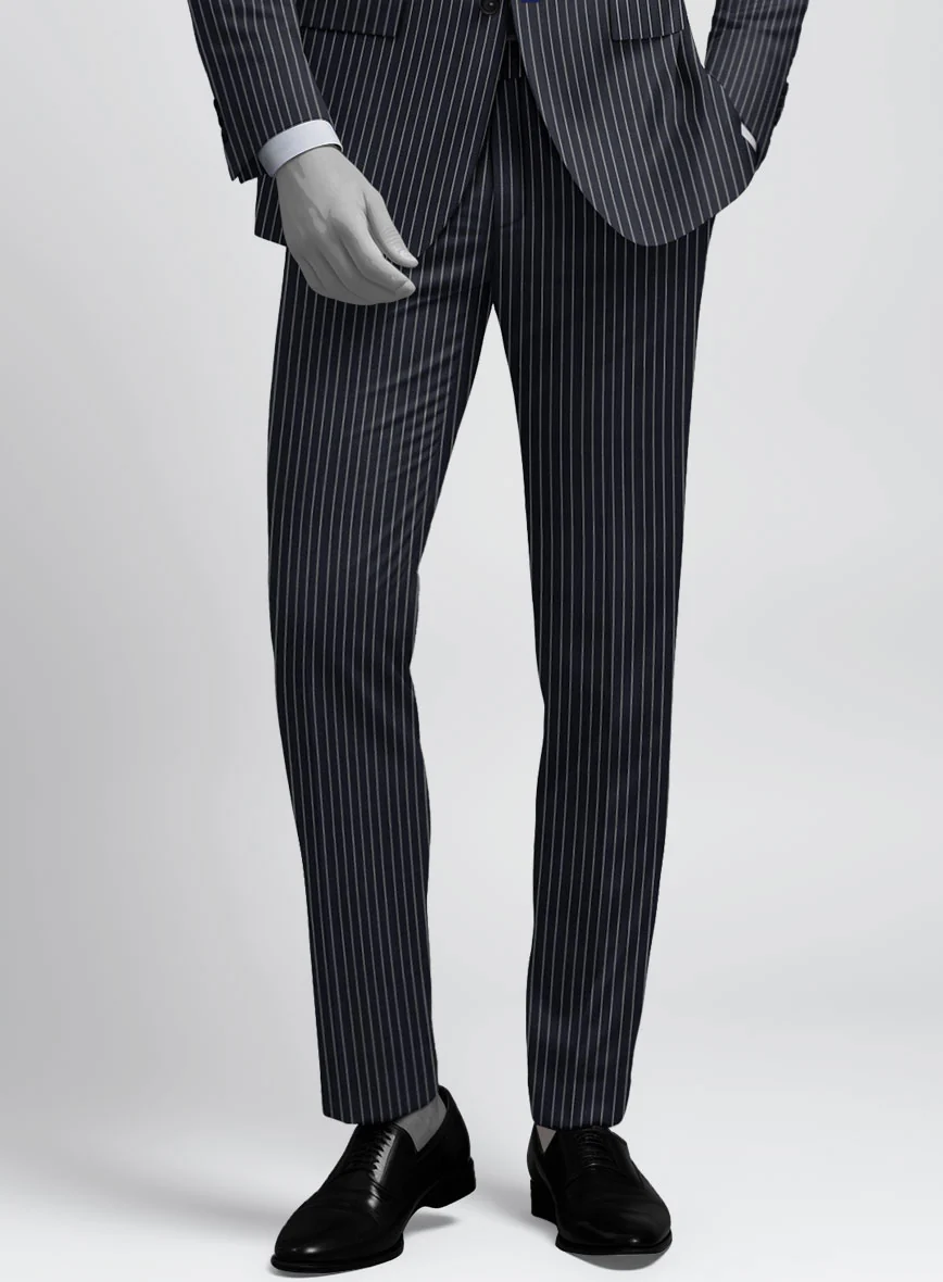 Napolean Isaura Stripe Blue Wool Suit - Image 6