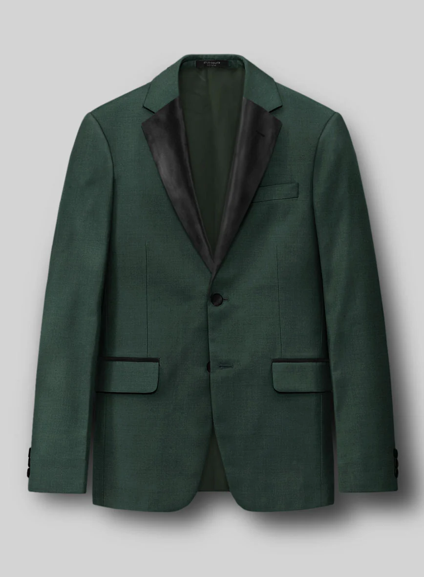 Napolean Jungle Green Wool Tuxedo Suit - Image 3