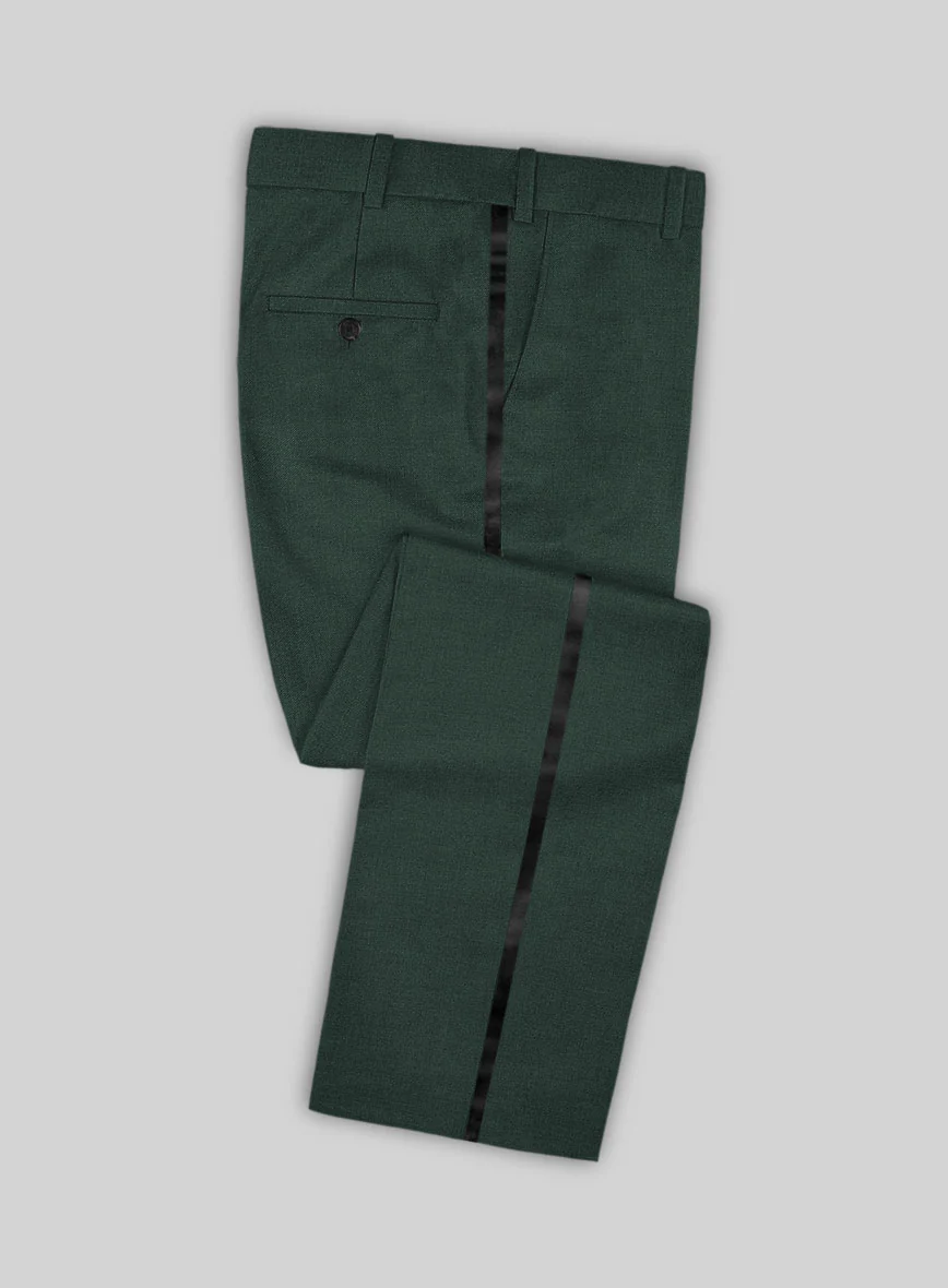 Napolean Jungle Green Wool Tuxedo Suit - Image 4