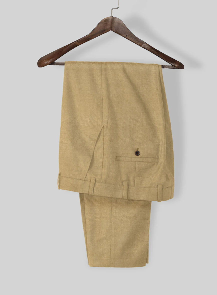 Napolean Khyber Khaki Wool Pants - Image 2