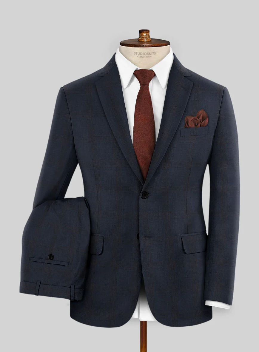 Napolean Knight Blue Check Suit - Image 2