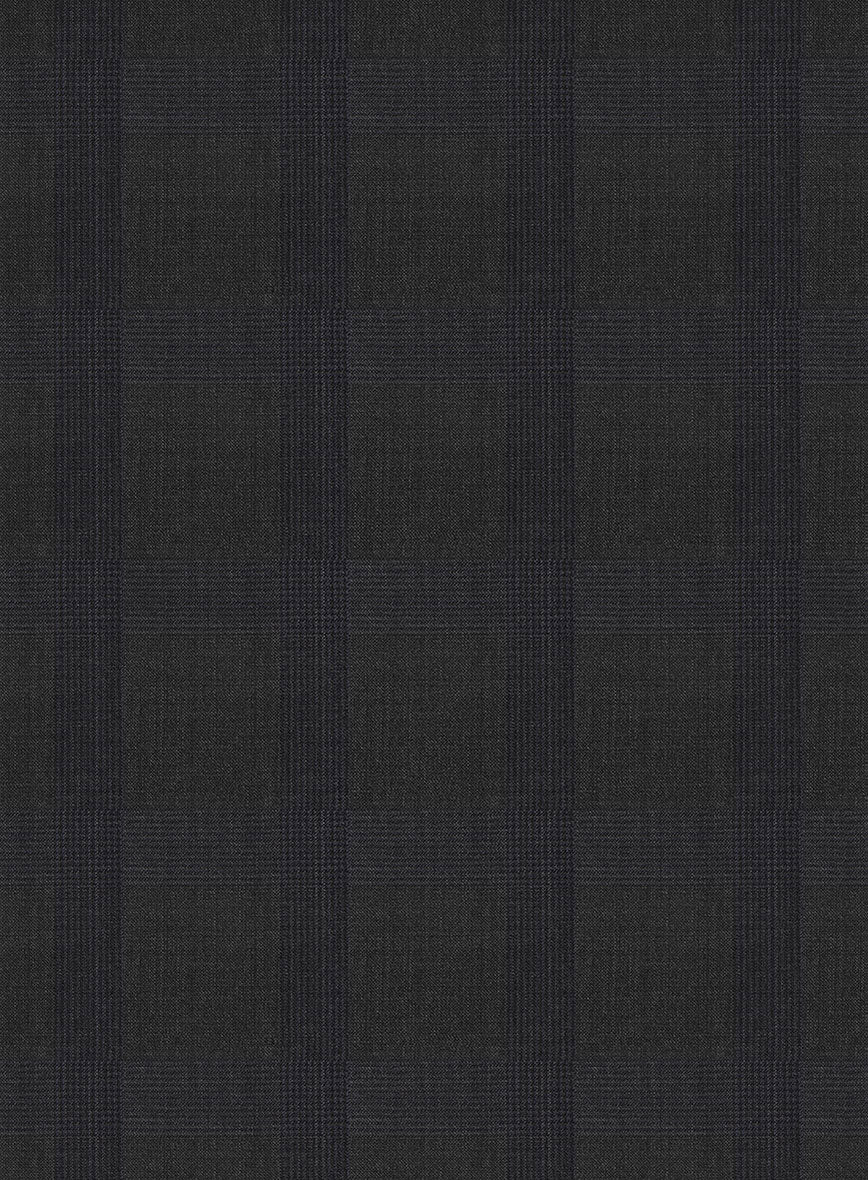 Napolean Knight Charcoal Check Suit - Image 5