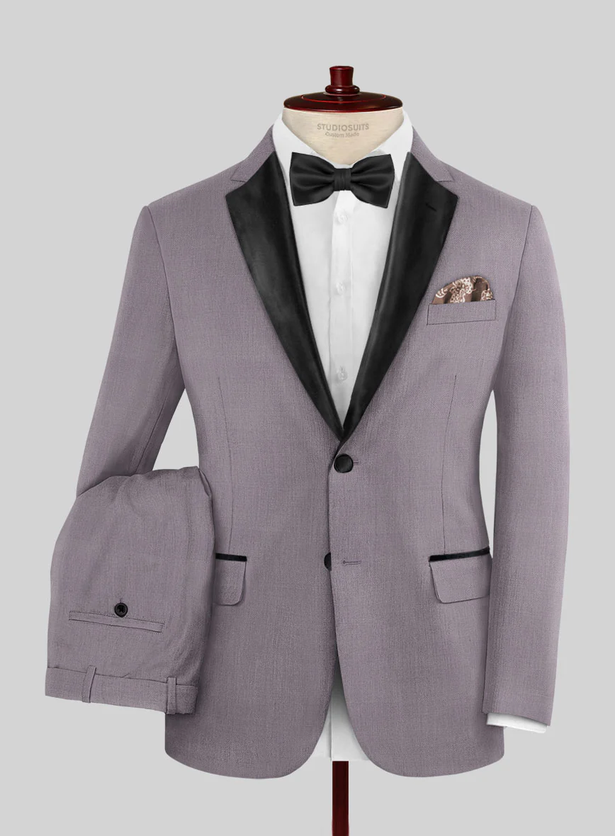 Napolean Lavander Wool Tuxedo Suit