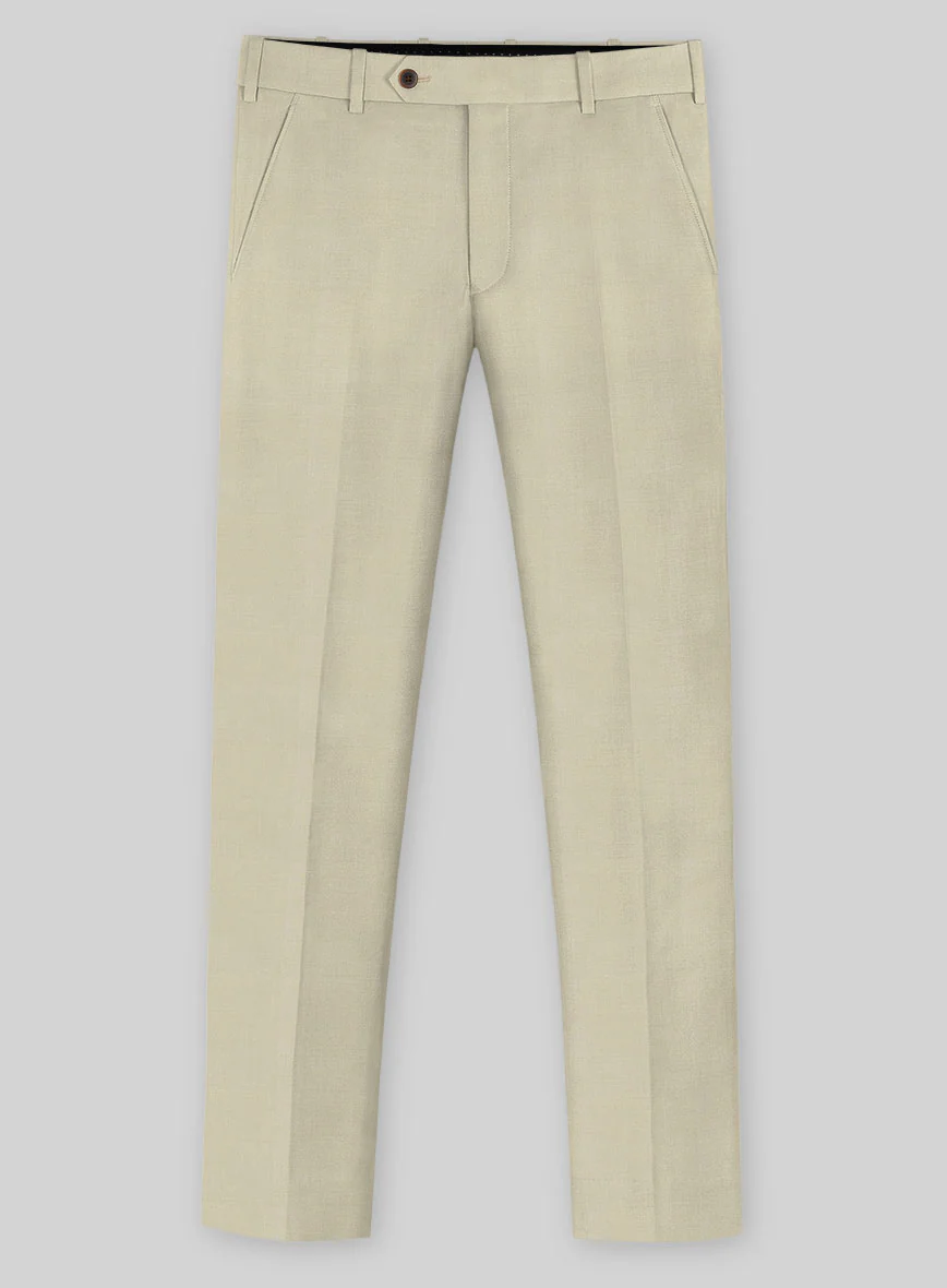 Napolean Light Beige Wool Pants - Image 2
