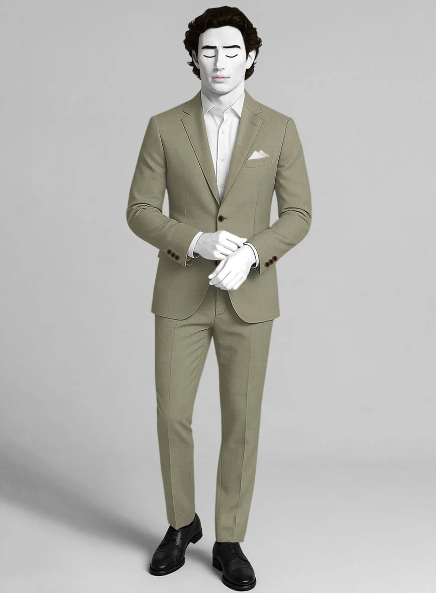 Napolean Light Khaki Wool Suit