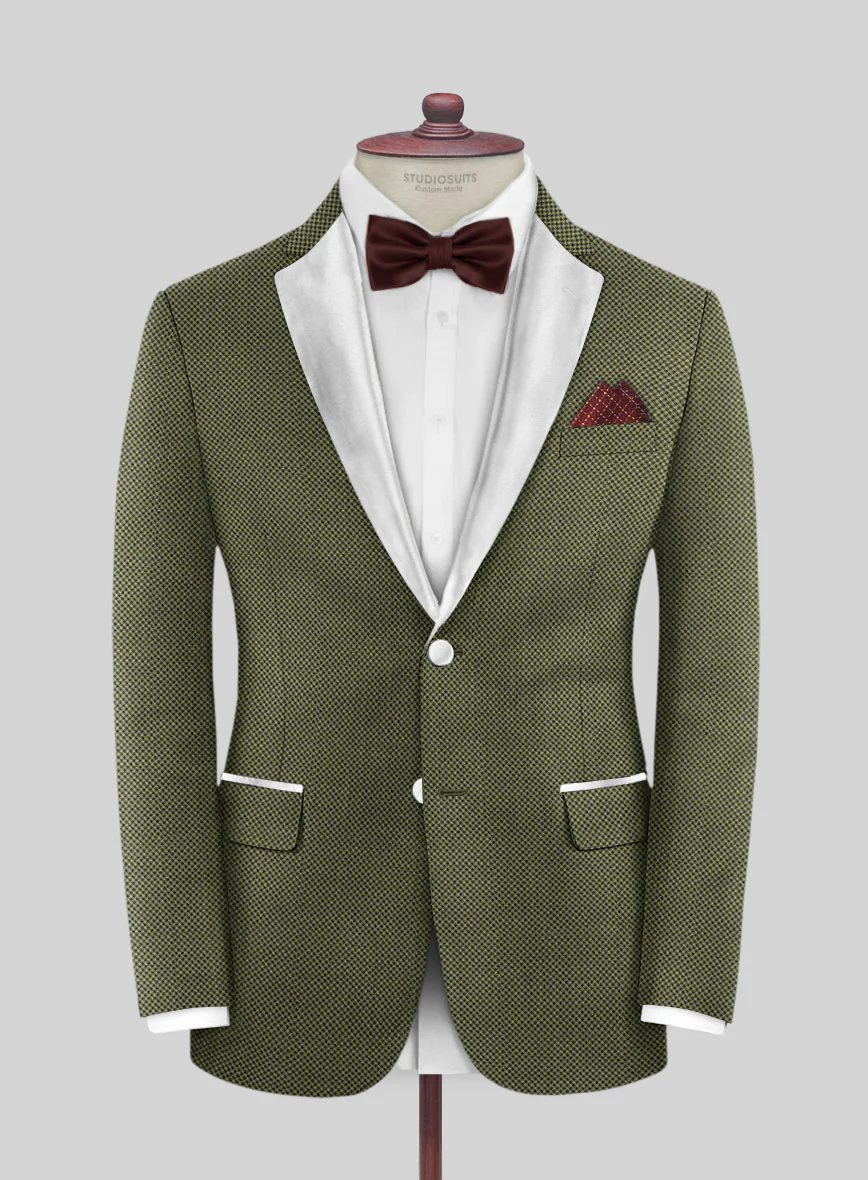 Napolean Limeade Green Wool Tuxedo Suit - Image 3