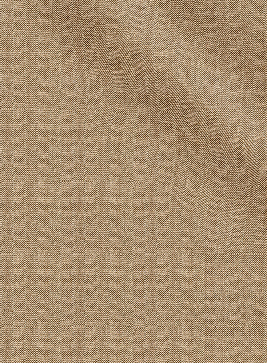 Napolean Lurvani Herringbone Biscotti Wool Suit - Image 7