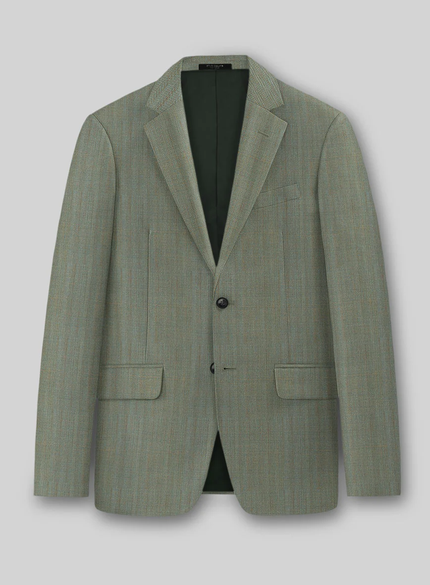 Napolean Lurvani Herringbone Mist Wool Suit - Image 2