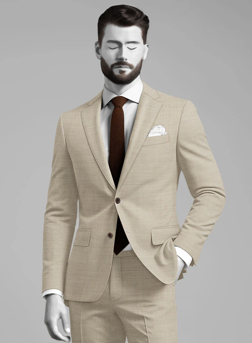 Napolean Melange Khaki Wool Jacket - Image 2