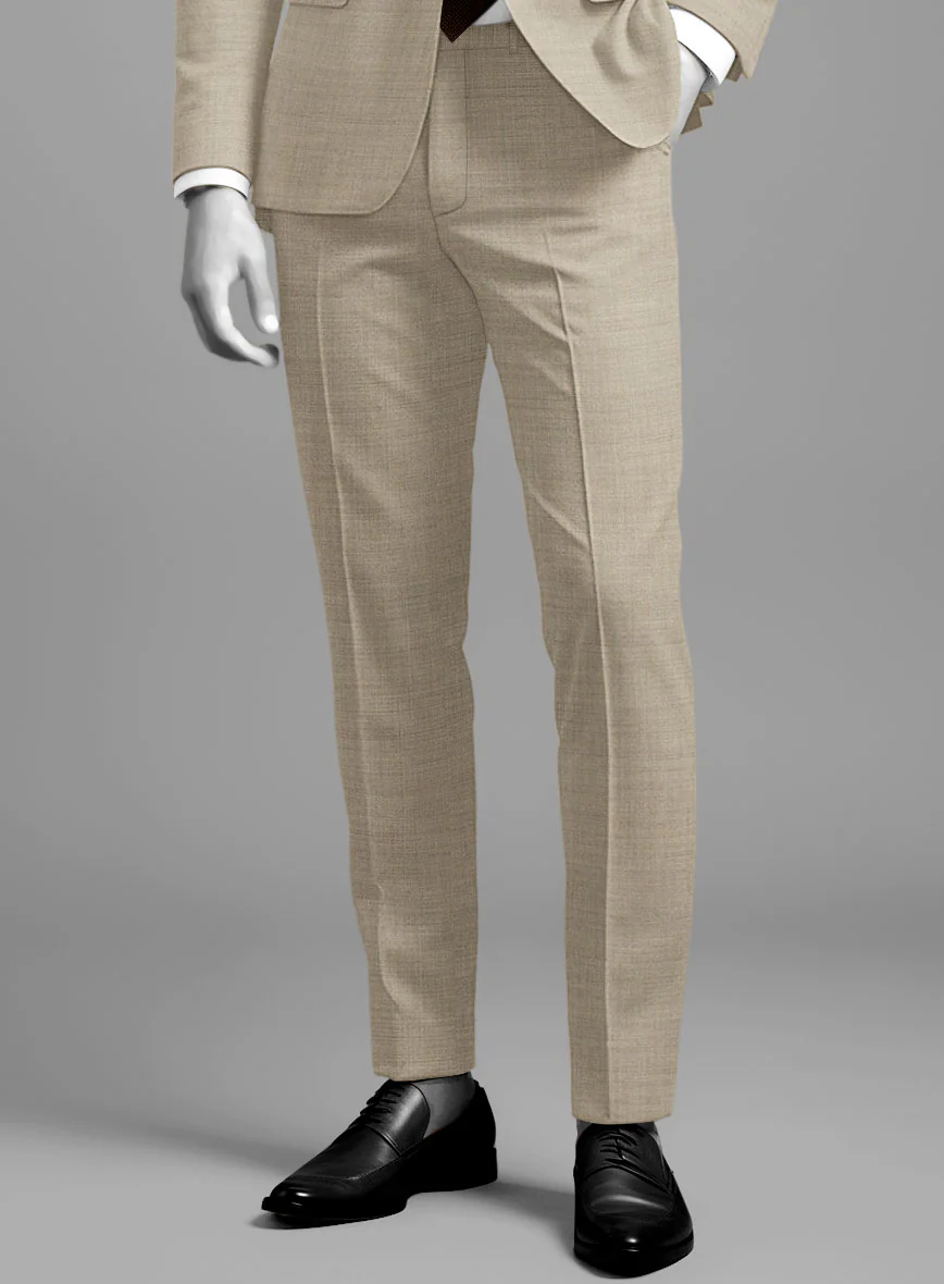 Napolean Melange Khaki Wool Suit - Image 6