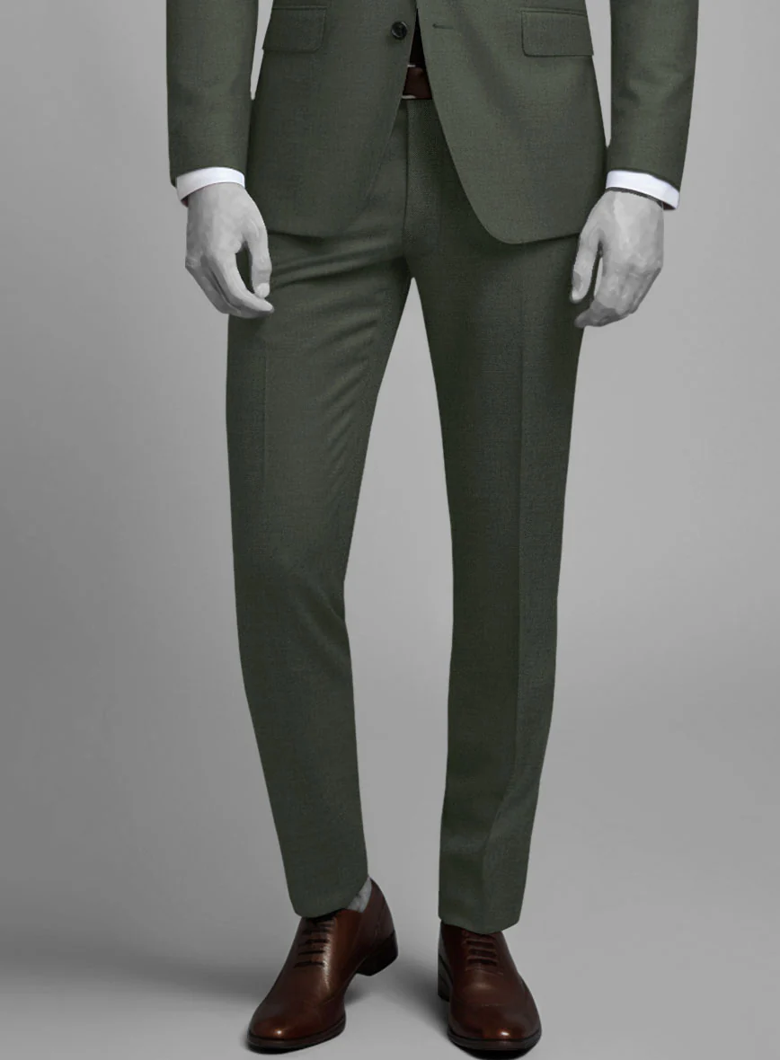 Napolean Military Green Wool Pants - Image 2
