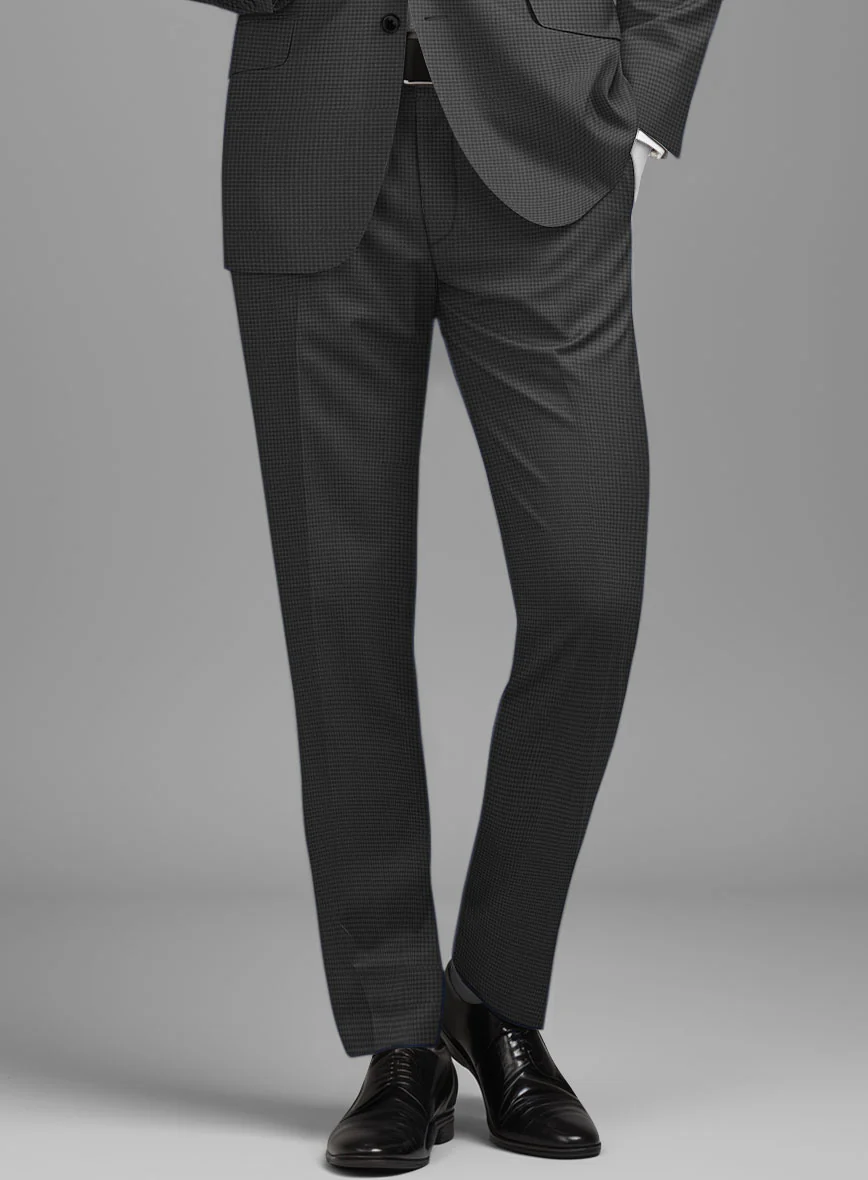 Napolean Mini Houndstooth Gray Wool Suit - Image 6