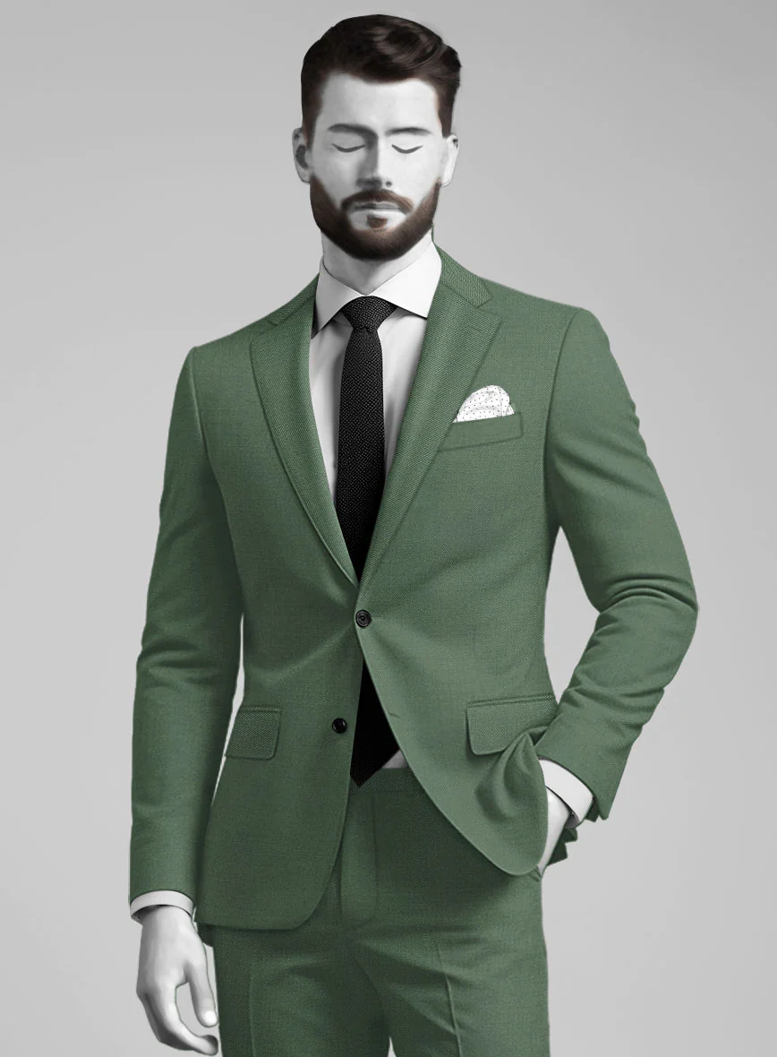 Napolean Moss Green Wool Jacket - Image 2