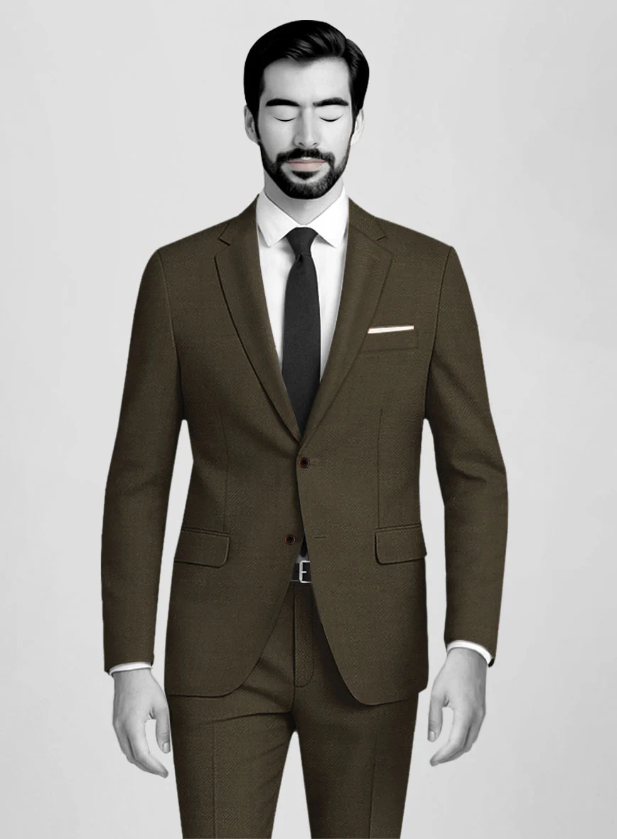 Napolean Mud Brown Wool Jacket - Image 2