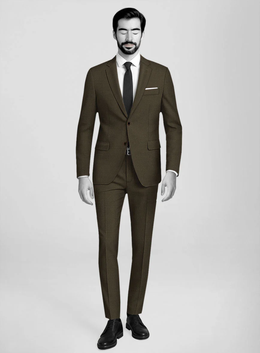 Napolean Mud Brown Wool Suit
