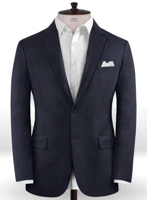 Napolean Nailhead Box Blue Wool Jacket